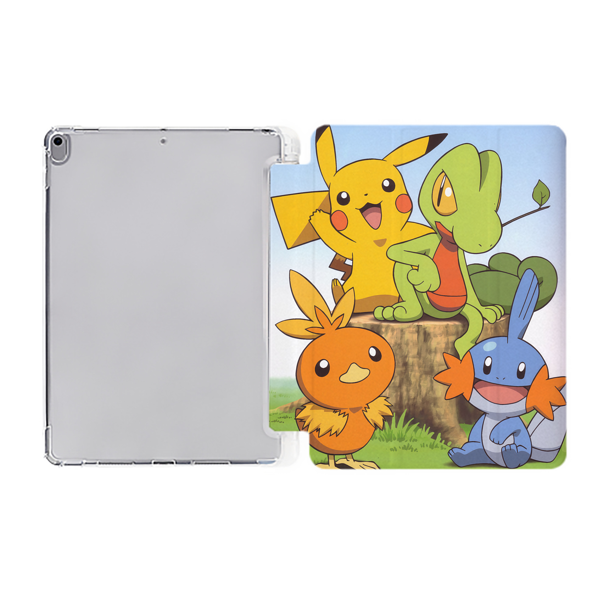 （画像用） ポケットモンスター Pokémon IPad ケース ペン収納付き 三つ折りスタンド PUレザー×シリコン 対応機種9.5/10.5/10.9インチ